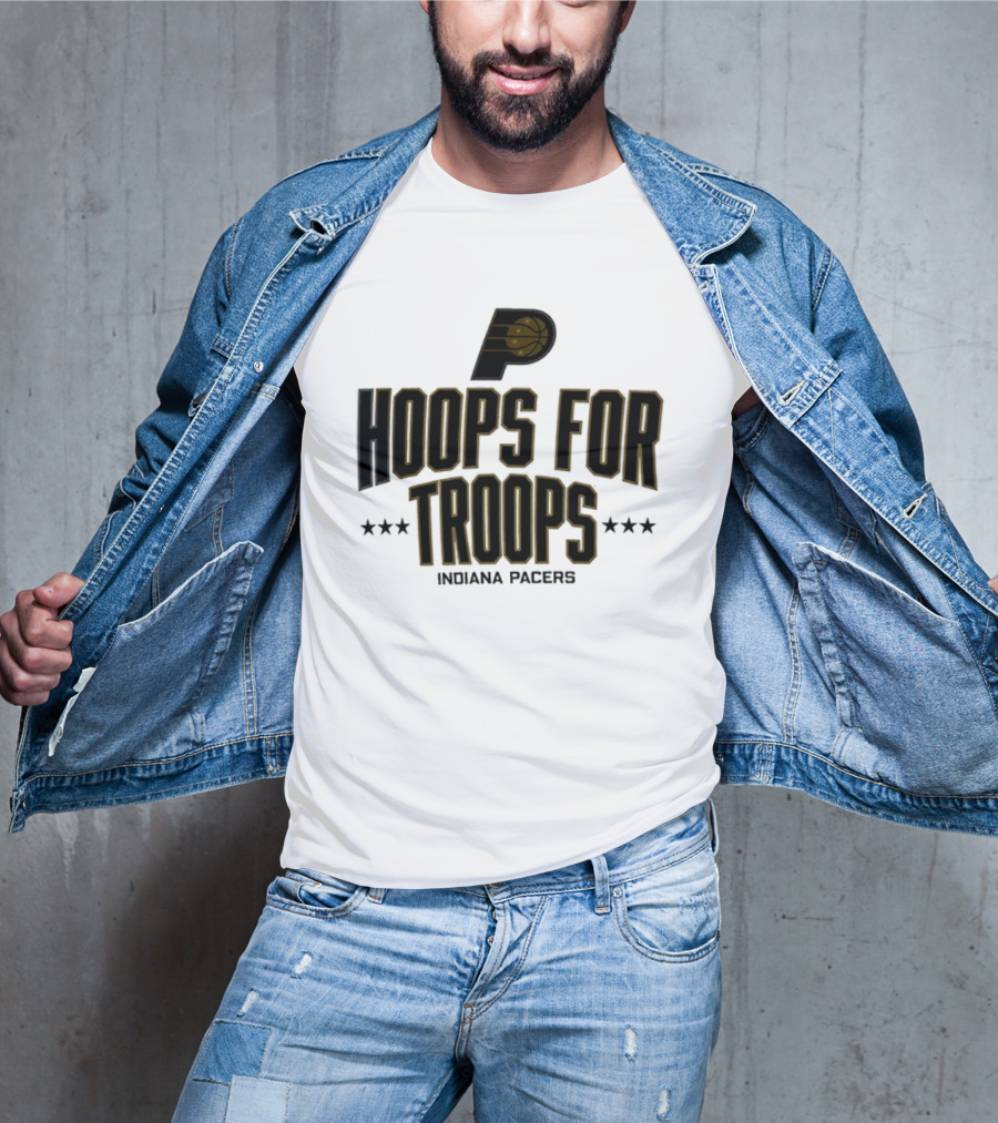 Indiana Pacers Hoops For Troops NBA 2025 T-Shirt