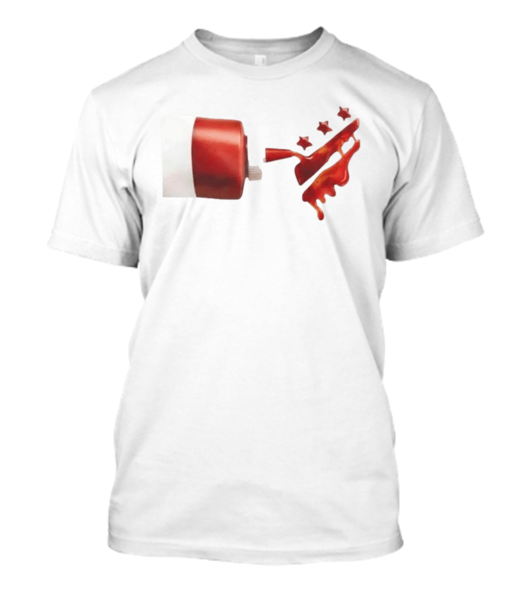 Ketchup Bottle With Three Star Splat Rating T-Shirt