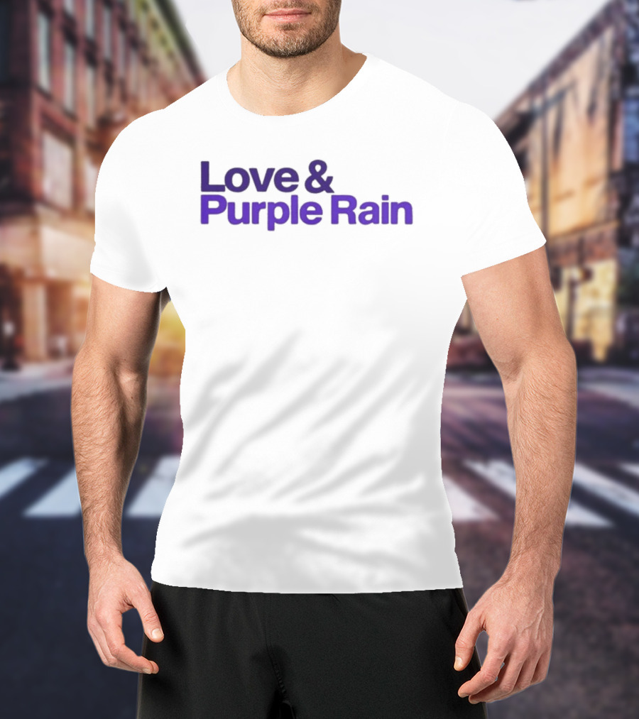 Minnesota Vikings Love Peace Purple Rain T-Shirt