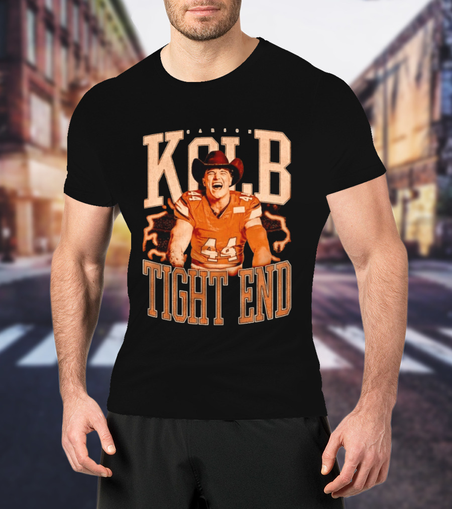 Carson Kolb 44 Cowboy Hat Football Player Tight End T-Shirt