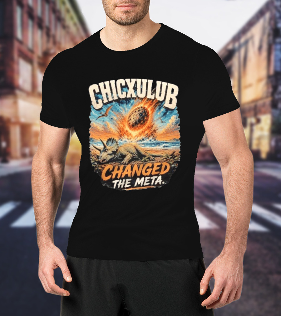 Chicxulub Asteroid Impact Dinosaur Triceratops Extinction Event T-Shirt