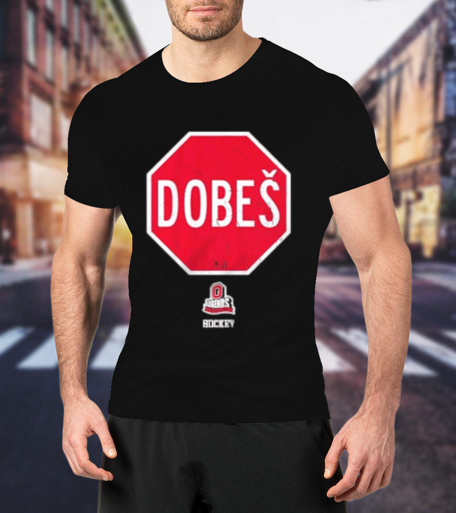 Ohio State Buckeyes Jakub Dobes Stop Sign T-Shirt