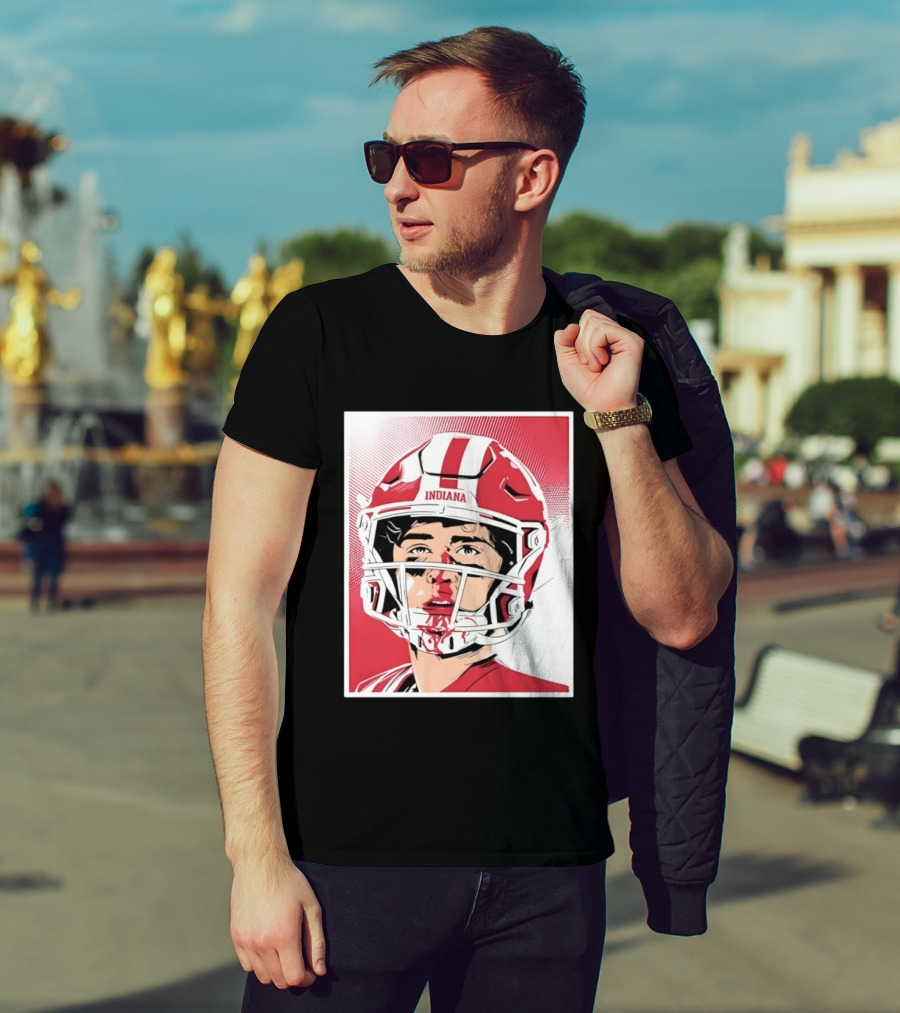 Josh Hoover Indiana Football Bloody Face Helmet T-Shirt