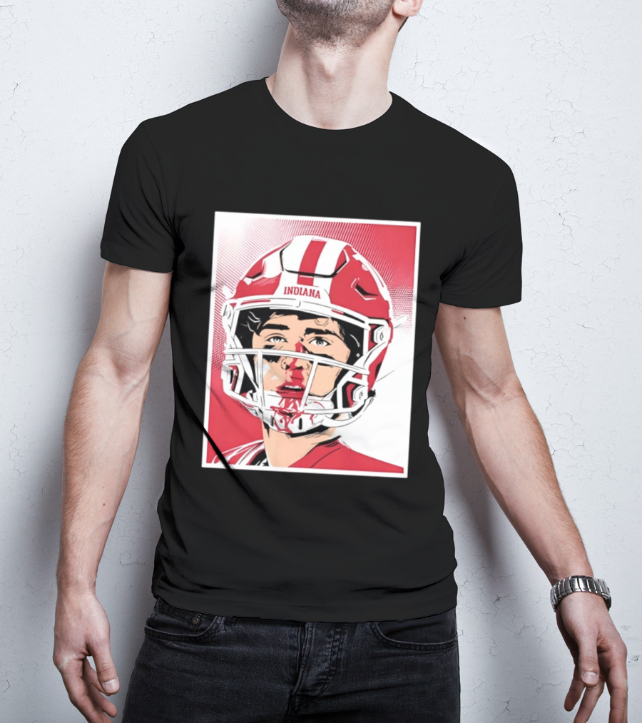 Josh Hoover Indiana Football Bloody Face Helmet T-Shirt