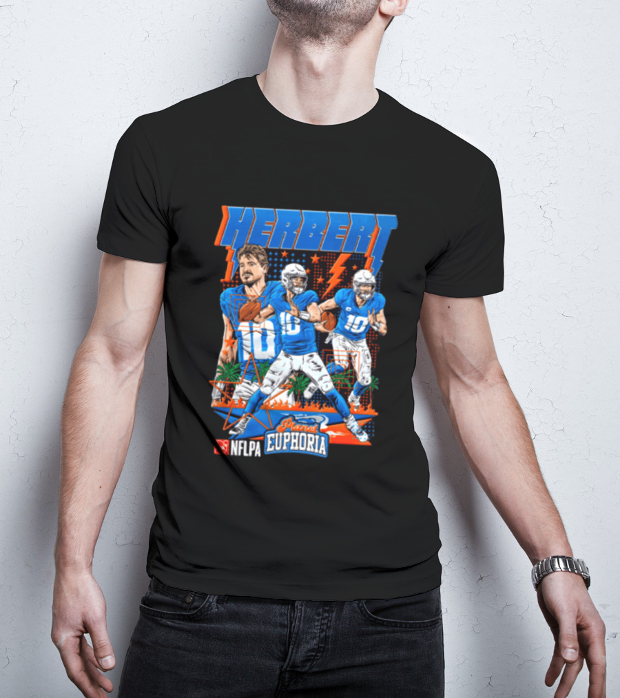 Herbert Player Euphoria NFLPA Limited Edition Lightning Version T-Shirt