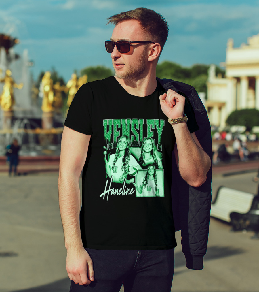 Kensley Haneline 18 Volleyball Player Green Collage T-Shirt