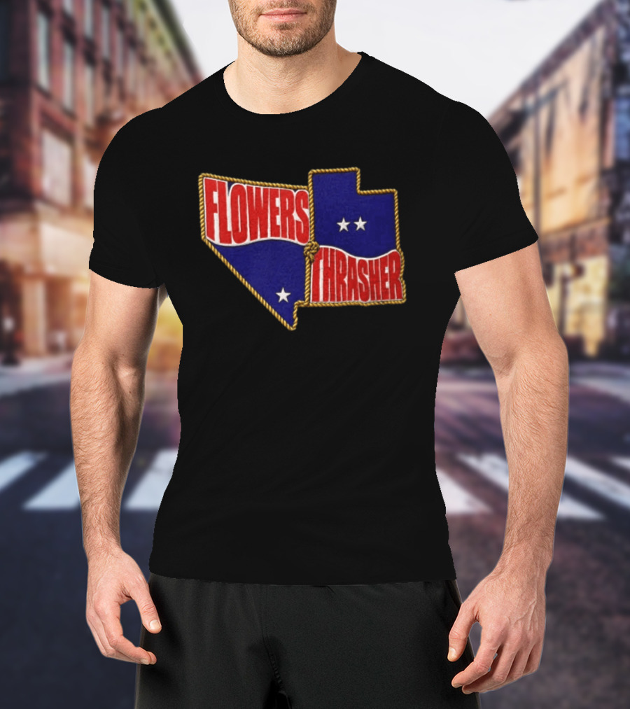 FLOWERS THRASHER Nevada Utah Patch T-Shirt