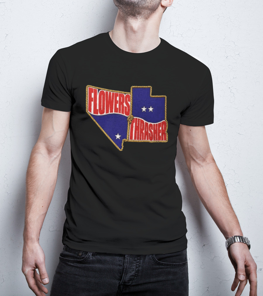 FLOWERS THRASHER Nevada Utah Patch T-Shirt