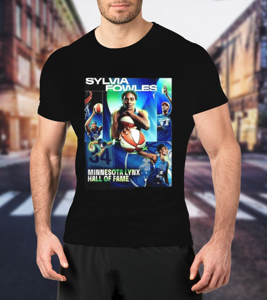 Sylvia Fowles Minnesota Lynx Hall Of Fame Basketball Legend 34 T-Shirt