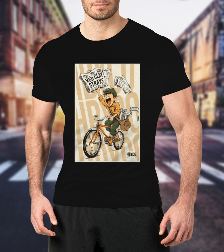 Red Clay Strays Sep 20 2026 San Antonio Frost Bank Center HBYCO Newsboy Bicycle T-Shirt