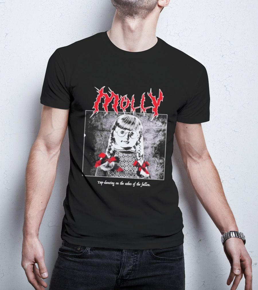 Molly Tap Dancing On The Ashes Of The Fallen Horror Doll Drawing T-Shirt