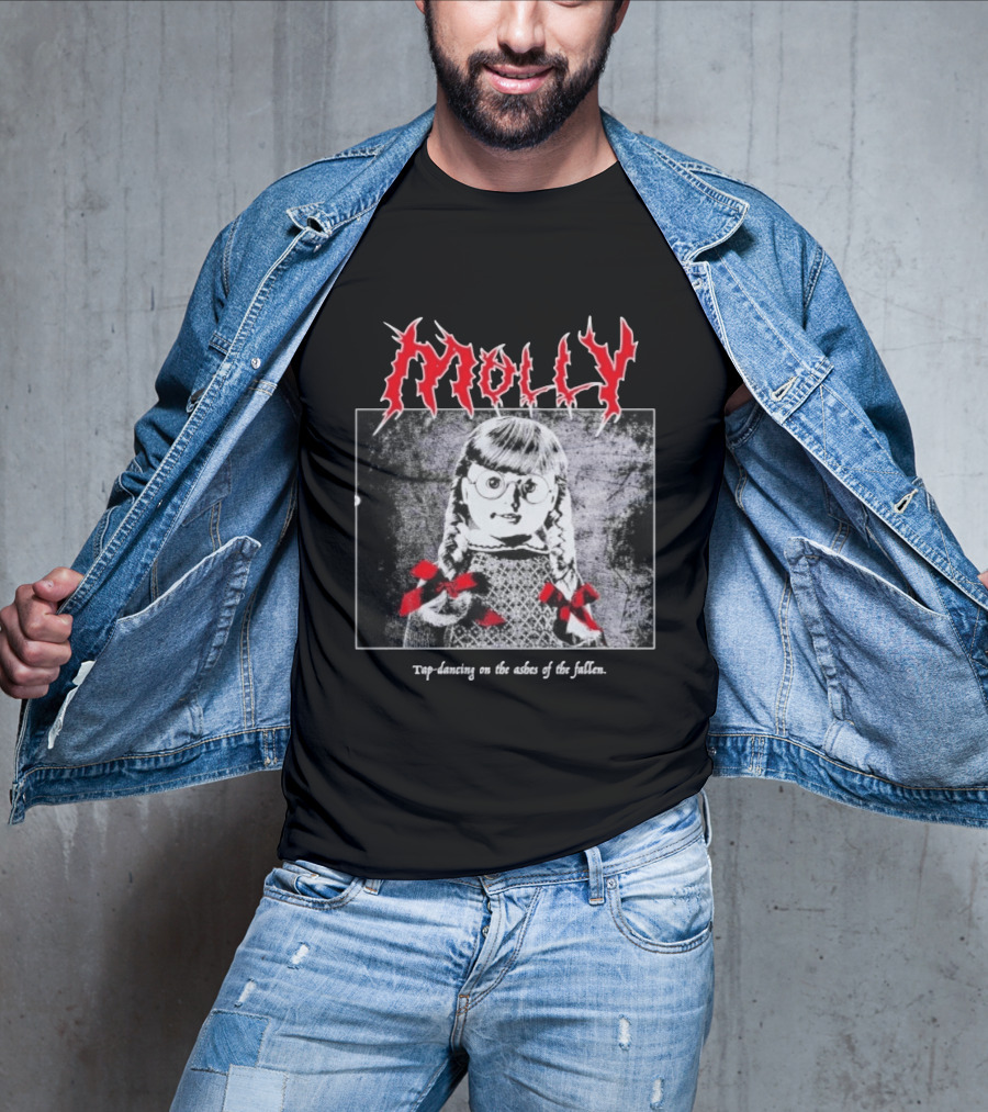 Molly Tap Dancing On The Ashes Of The Fallen Horror Doll Drawing T-Shirt