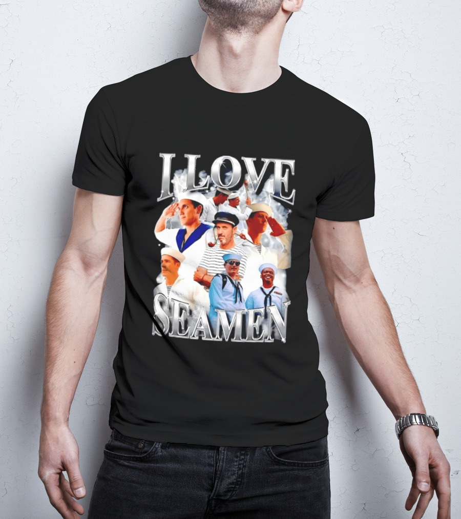 I Love Seamen Sailor Aesthetic Navy Nautical T-Shirt