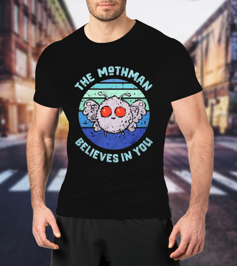 The Mothman Believes In You Distressed T-Shirt