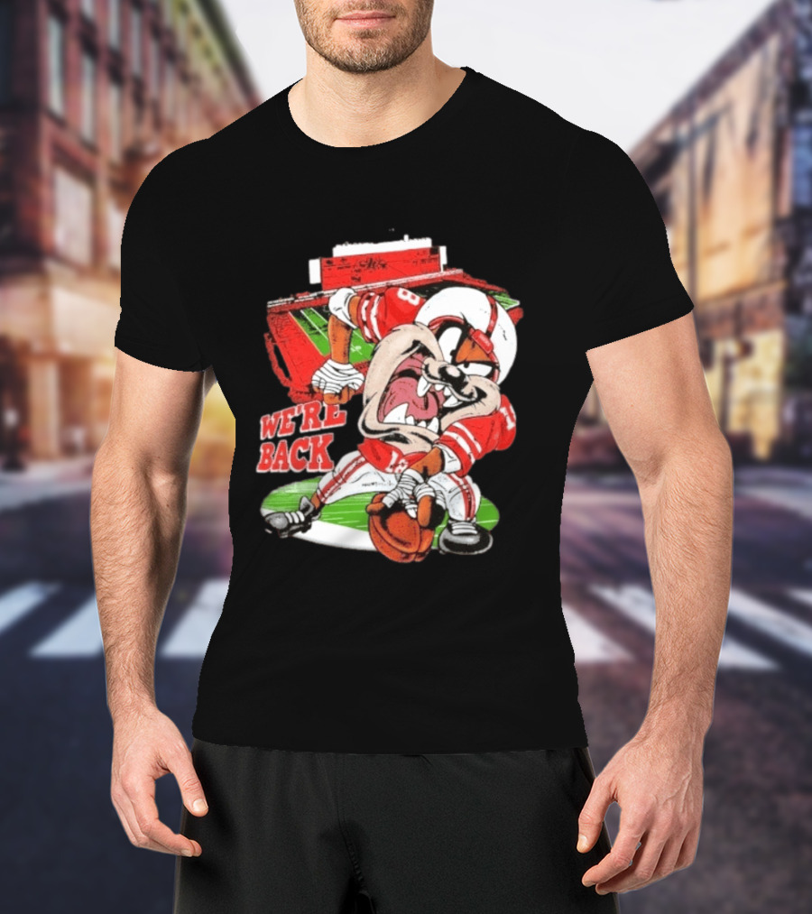 Taz Nebraska Cornhuskers We're Back Memorial Stadium Football T-Shirt
