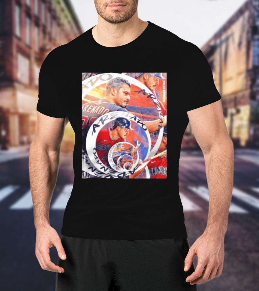 Nolan Arenado Arizona Diamondbacks Baseball Spiral Collage T-Shirt