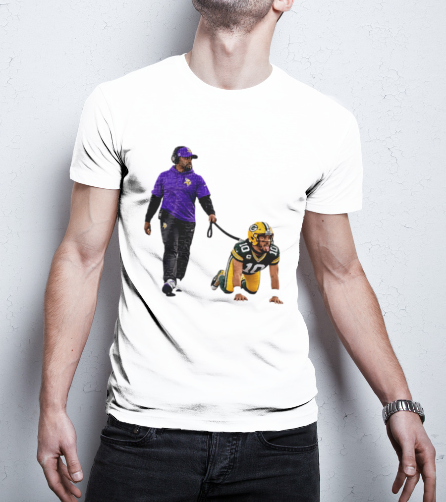 Brian Flores Minnesota Vikings Dominating Jordan Love Green Bay Packers NFL Meme T-Shirt