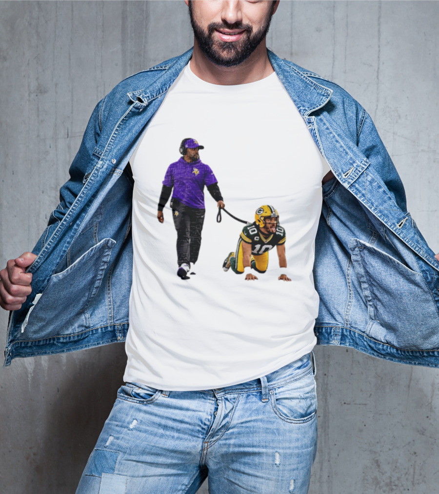 Brian Flores Minnesota Vikings Dominating Jordan Love Green Bay Packers NFL Meme T-Shirt