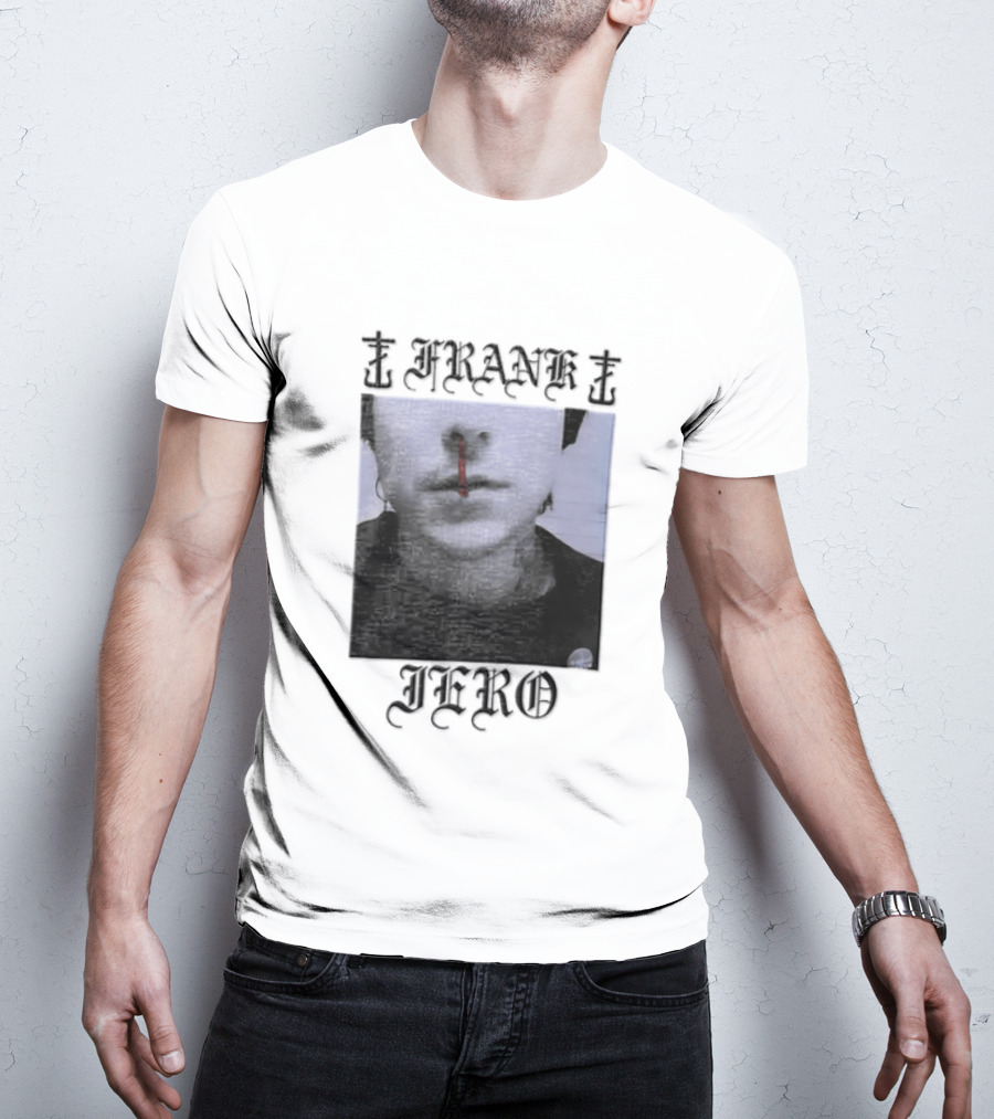 Franke Jero Dark Blue Aesthetic Nosebleed Art My Chemical Romance T-Shirt