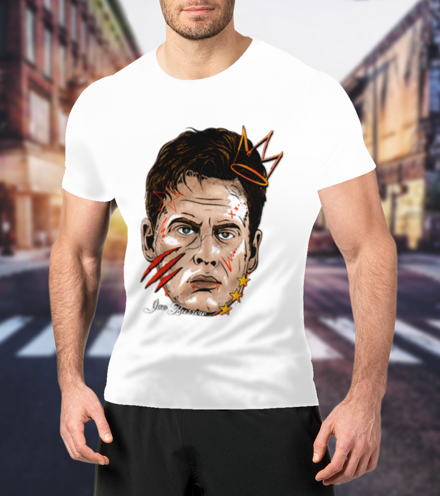 Joe Burrow Fat Head Limited Edition Player Crowned Star Scratches T-Shirt