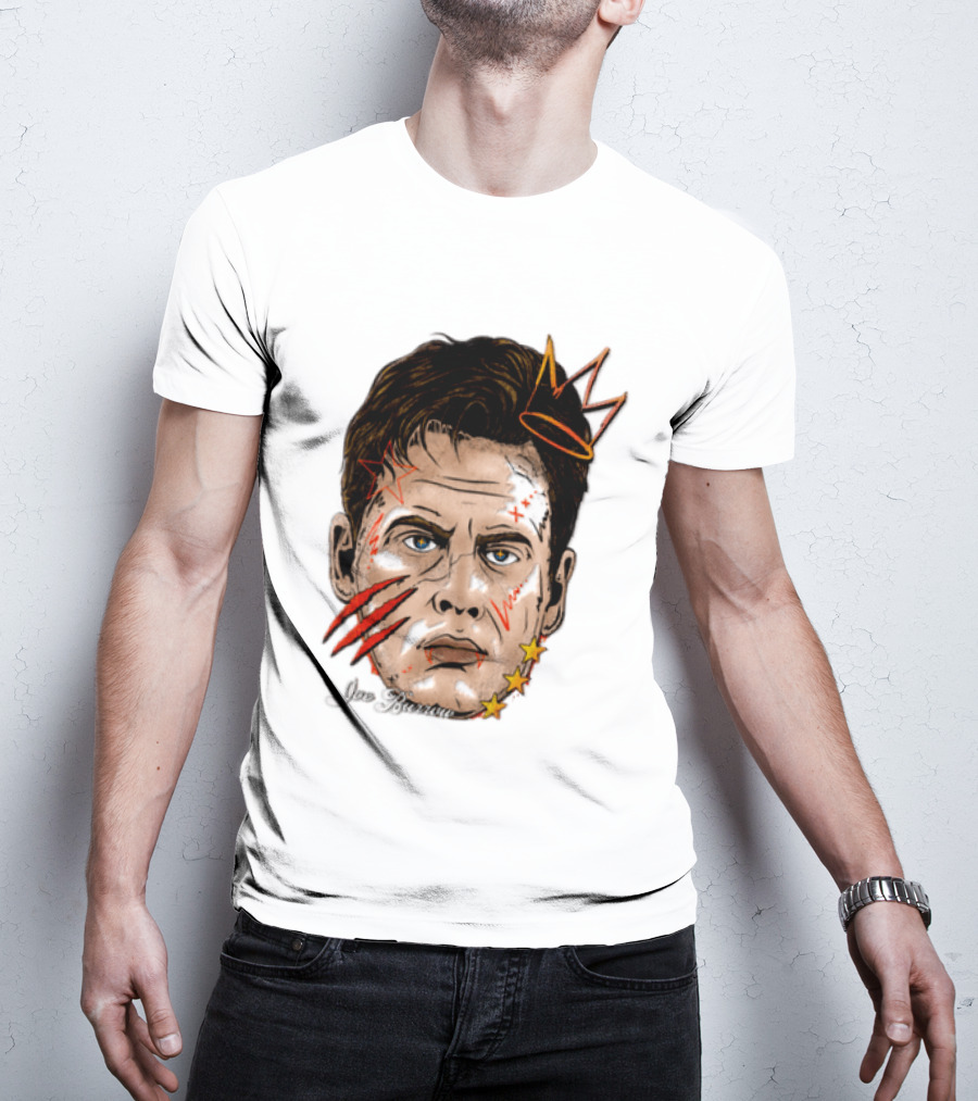 Joe Burrow Fat Head Limited Edition Player Crowned Star Scratches T-Shirt