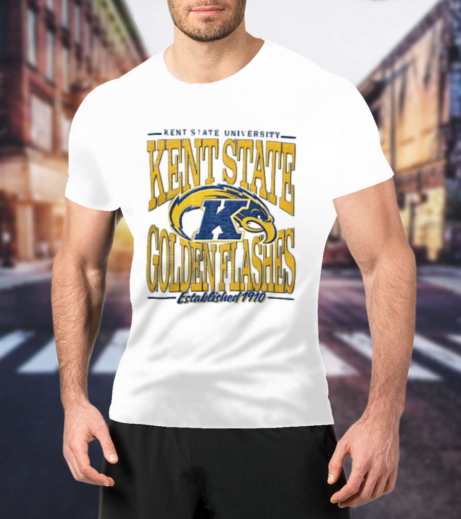 Kent State University Golden Flashes 1910 Blue Yellow Eagle T-Shirt