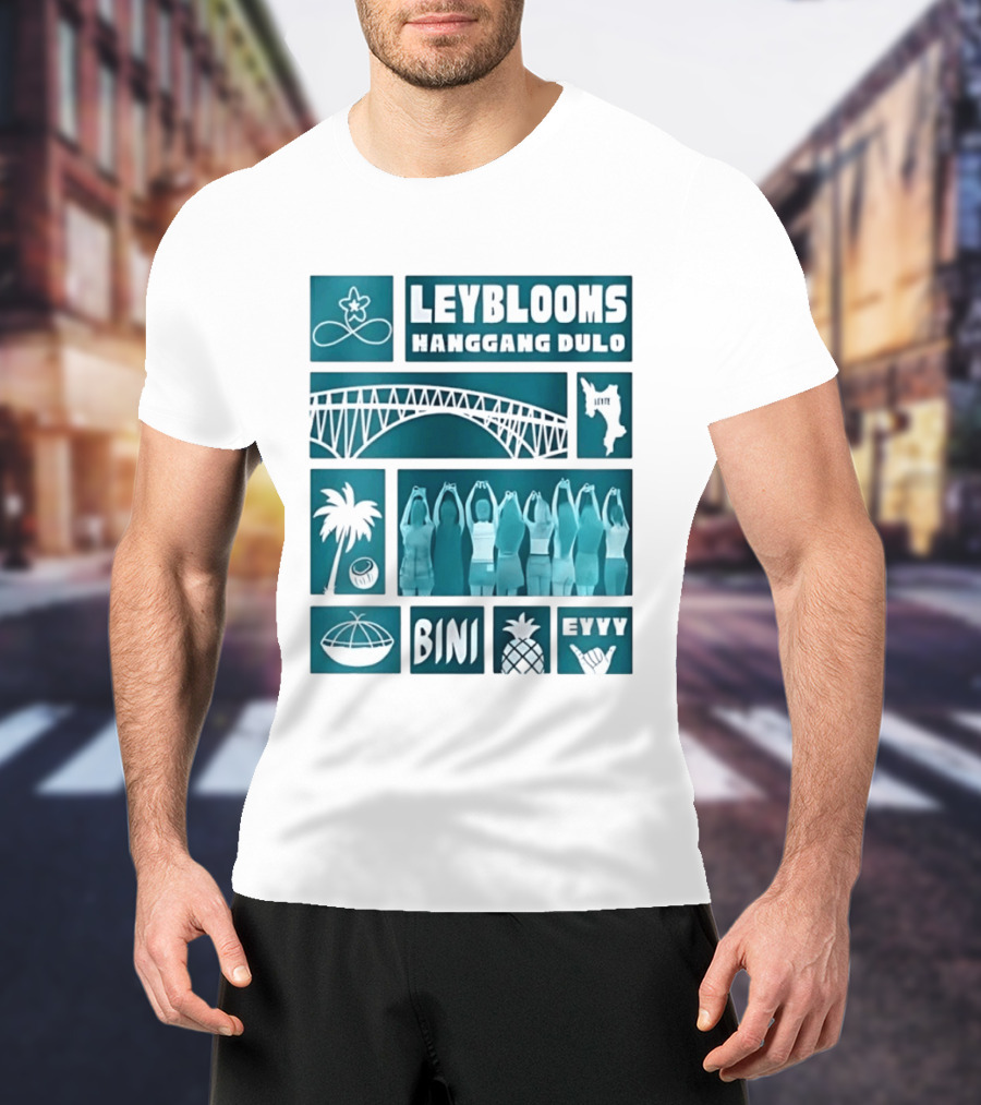Leyblooms Hanggang Dulo Bini Eyyy Leyte Bridge Palm Coconut Pineapple T-Shirt