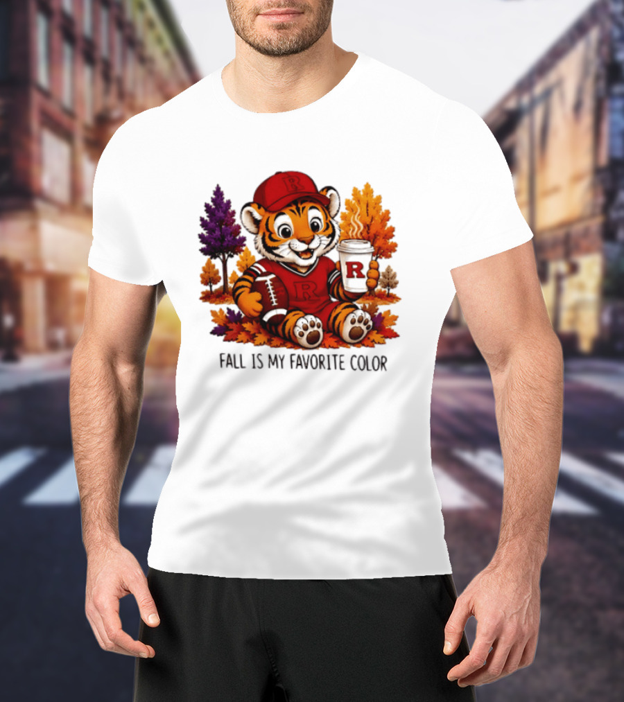 Rutgers Scarlet Knights Fall Is My Favorite Color Tiger Football 2026 T-Shirt