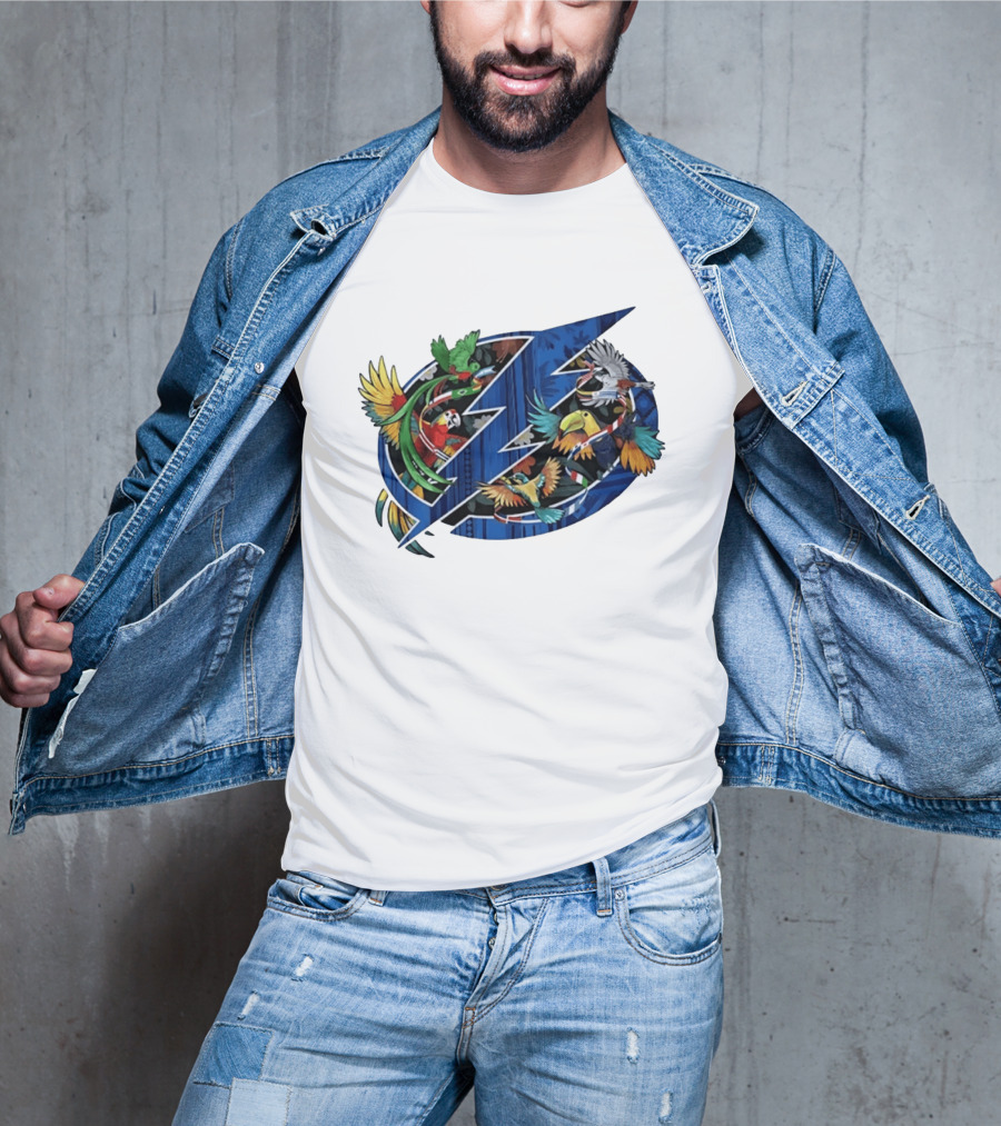 Tampa Bay Lightning NHL Tropical Birds Parrot Toucan Floridian T-Shirt