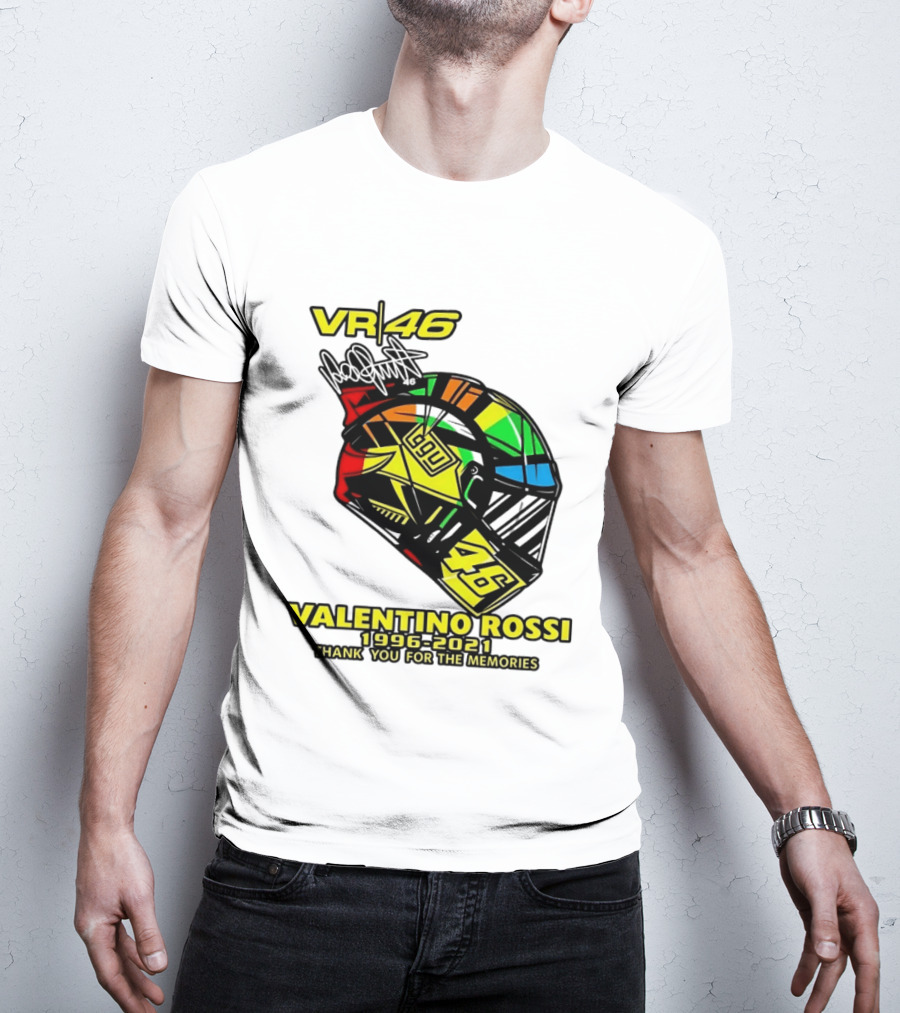 Valentino Rossi VR46 1996 2021 Thank You For The Memories Helmet T-Shirt