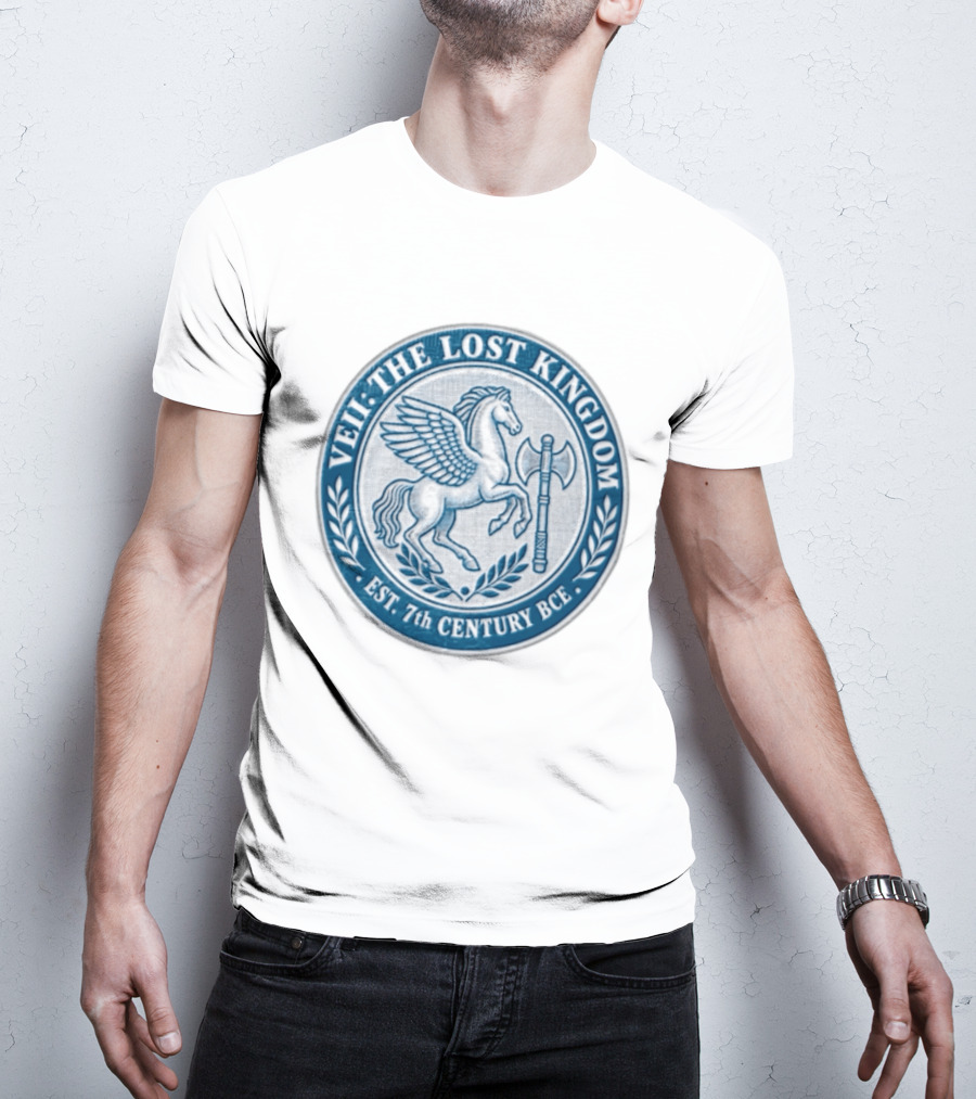 Veii The Lost Kingdom Est. 7th Century BCE Pegasus Horse Battle Axe T-Shirt