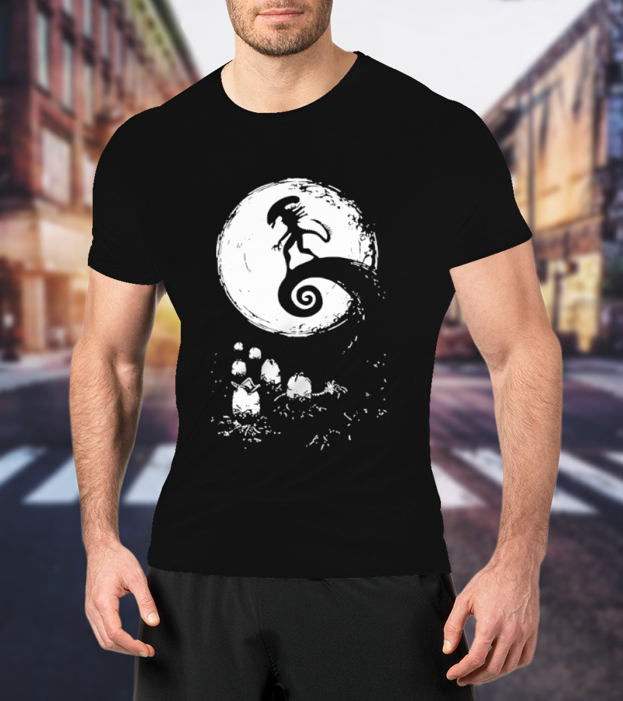 Alien Xenomorph Nightmare Before Christmas Mashup T-Shirt