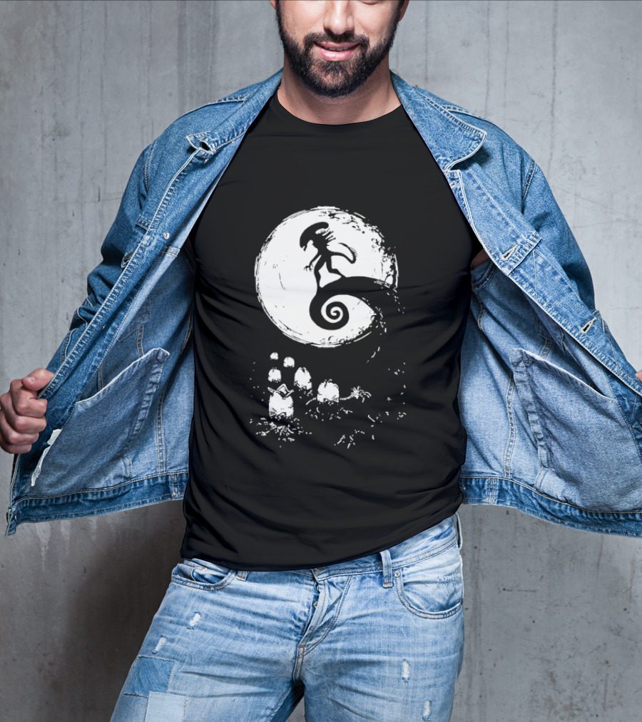 Alien Xenomorph Nightmare Before Christmas Mashup T-Shirt