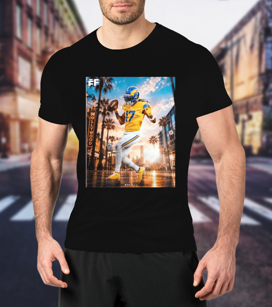 Los Angeles Rams Hollywood Davante Adams 17 Football Player T-Shirt