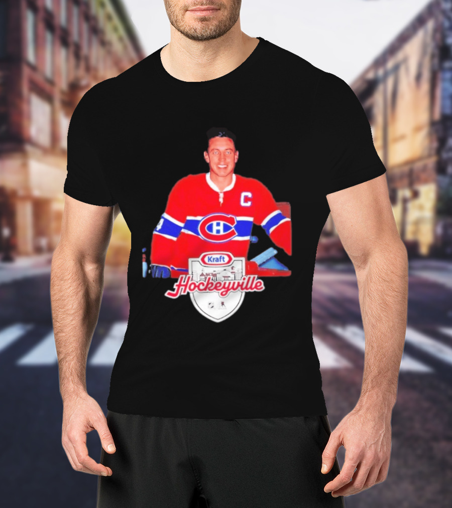 Jean Béliveau Montreal Canadiens Kraft Hockeyville Canadiens Logo Vintage Hockey T-Shirt