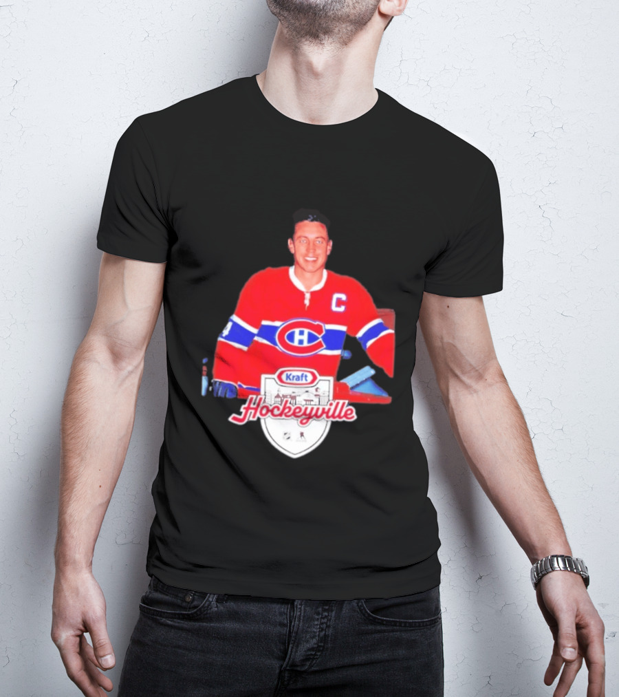 Jean Béliveau Montreal Canadiens Kraft Hockeyville Canadiens Logo Vintage Hockey T-Shirt