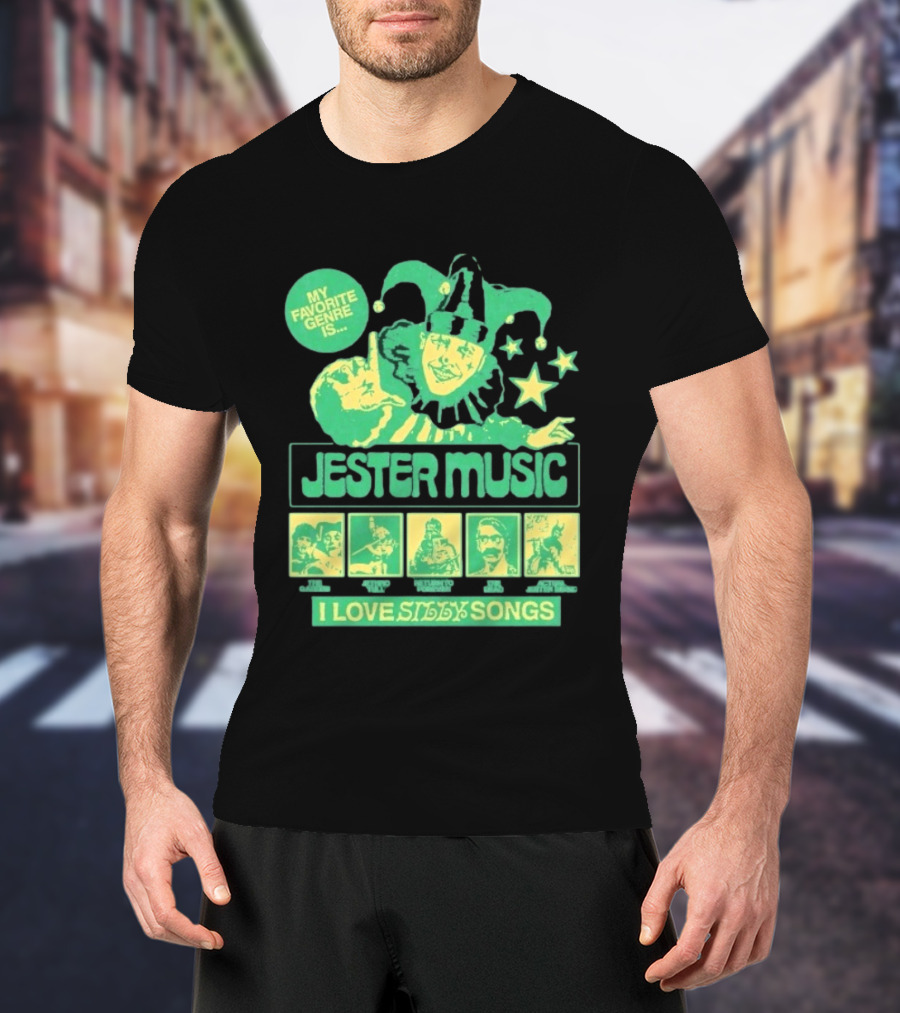 Jester Music My Favorite Genre Is The Garden Jethro Tull Return To Forever The Dead I Love Silly Songs T-Shirt