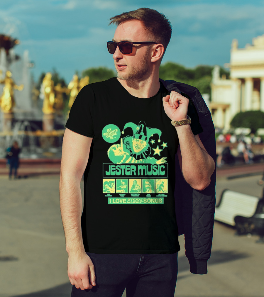 Jester Music My Favorite Genre Is The Garden Jethro Tull Return To Forever The Dead I Love Silly Songs T-Shirt