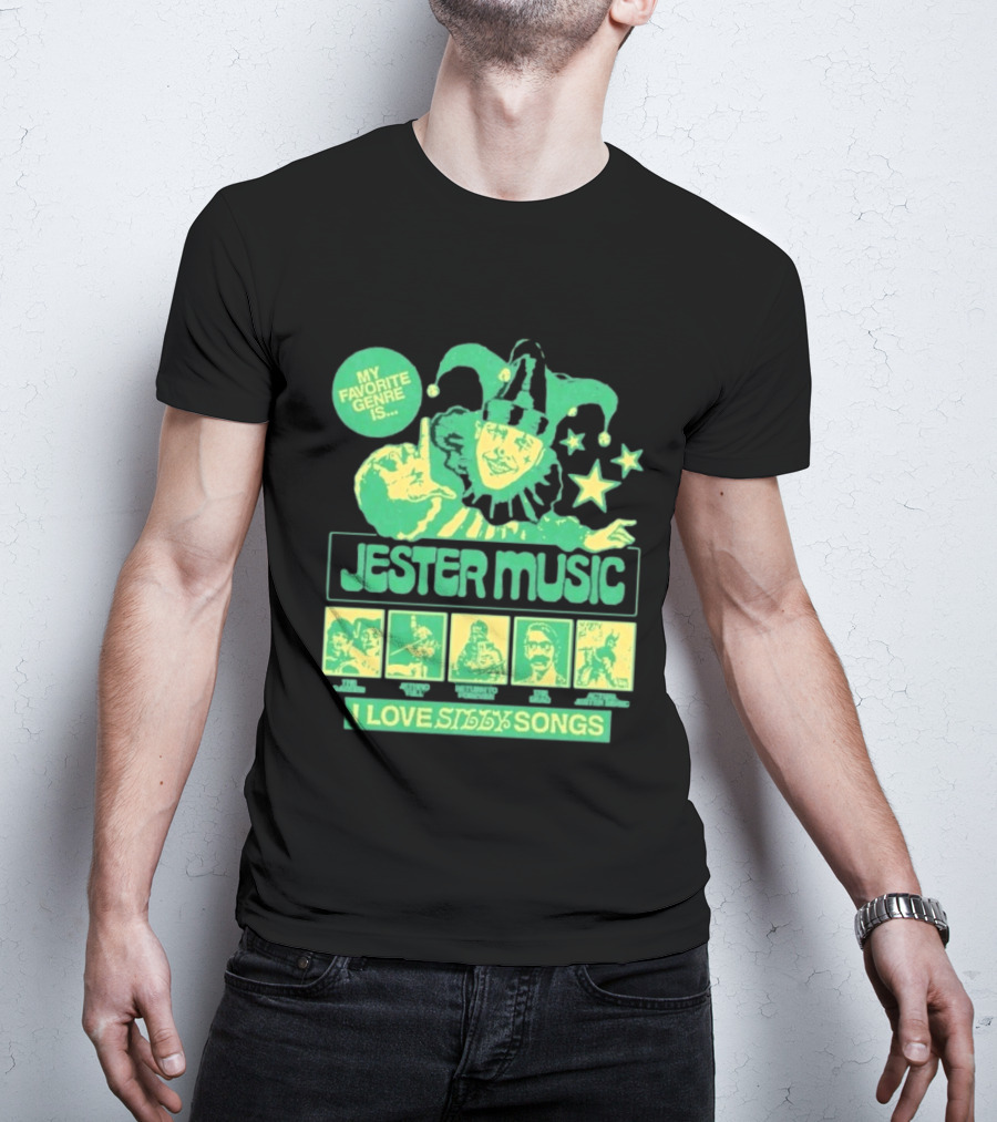 Jester Music My Favorite Genre Is The Garden Jethro Tull Return To Forever The Dead I Love Silly Songs T-Shirt