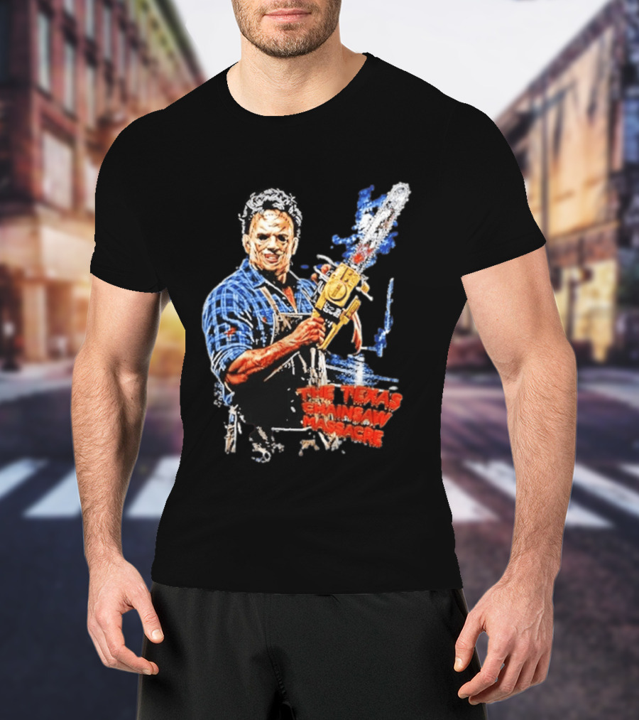 Texas Chainsaw Massacre Leatherface Chainsaw T-Shirt
