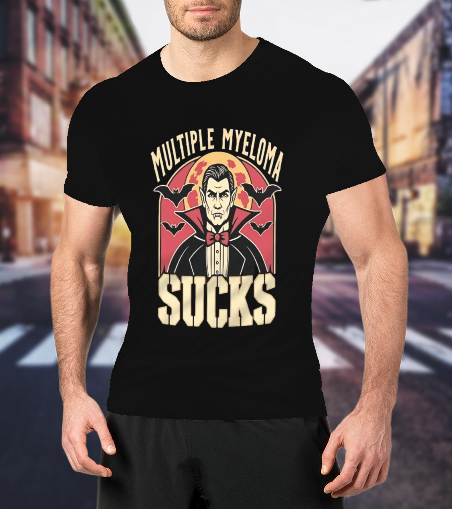 Multiple Myeloma Sucks Vampire Bats Awareness T-Shirt