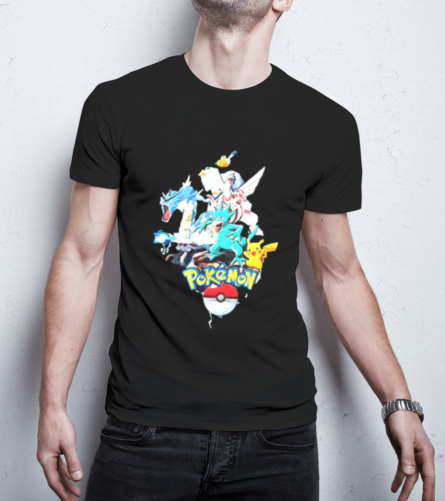 Pokemon Pikachu Gyarados Ralts Golduck Pelipper Dialga Poke Ball T-Shirt
