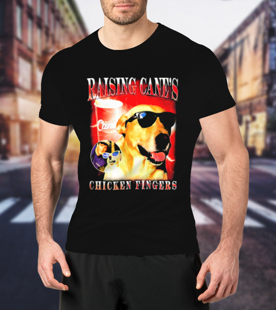 Raising Cane's Labrador Sunglasses Cup Chicken Fingers T-Shirt