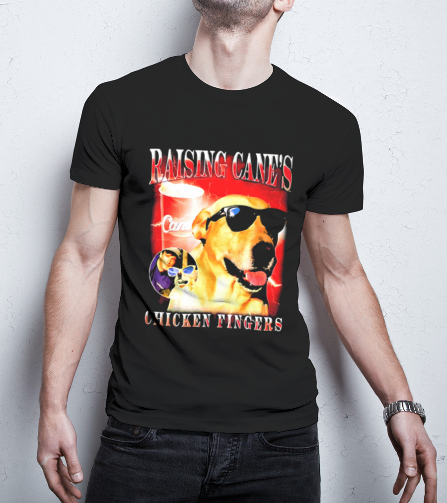 Raising Cane's Labrador Sunglasses Cup Chicken Fingers T-Shirt
