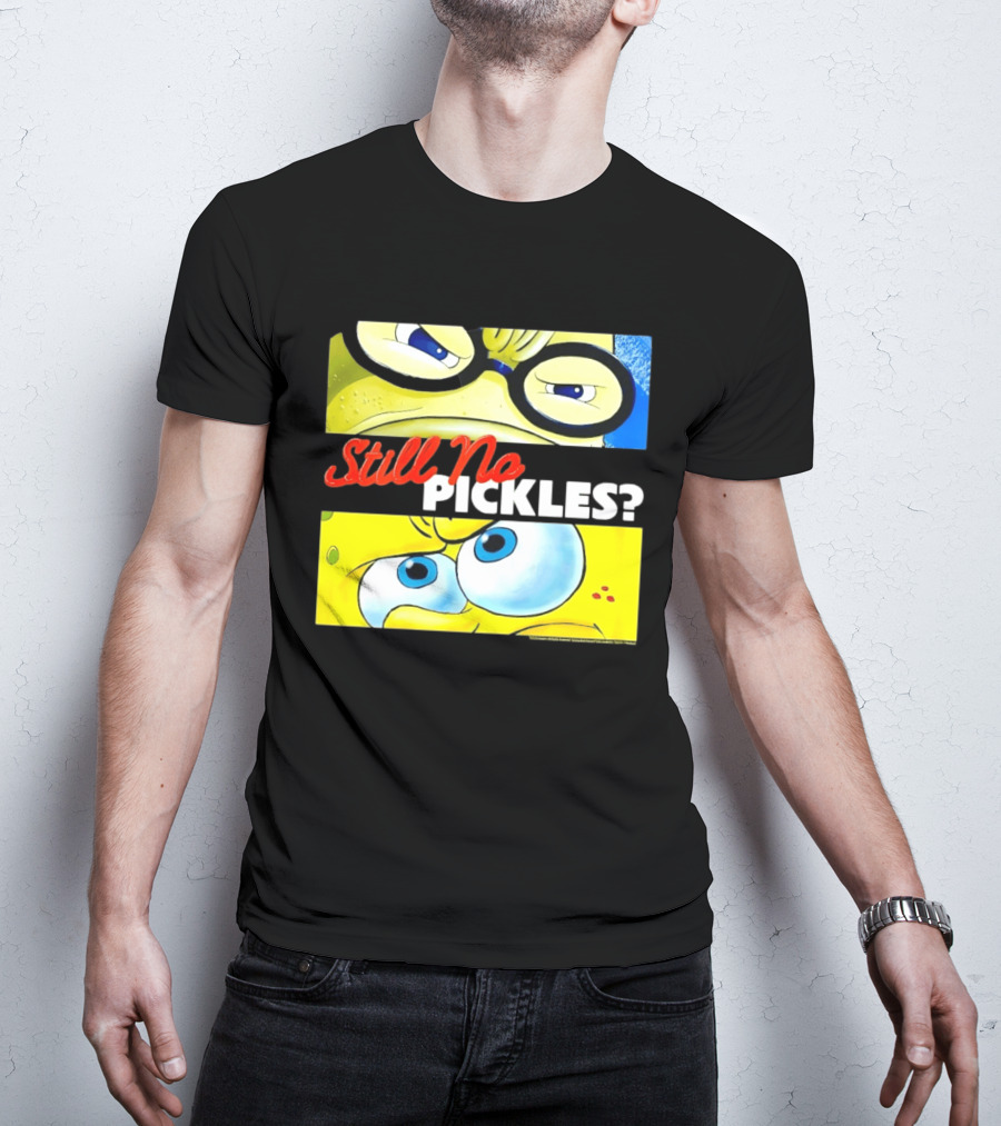 SpongeBob SquarePants Still No Pickles Nickelodeon Eyes Close Up T-Shirt