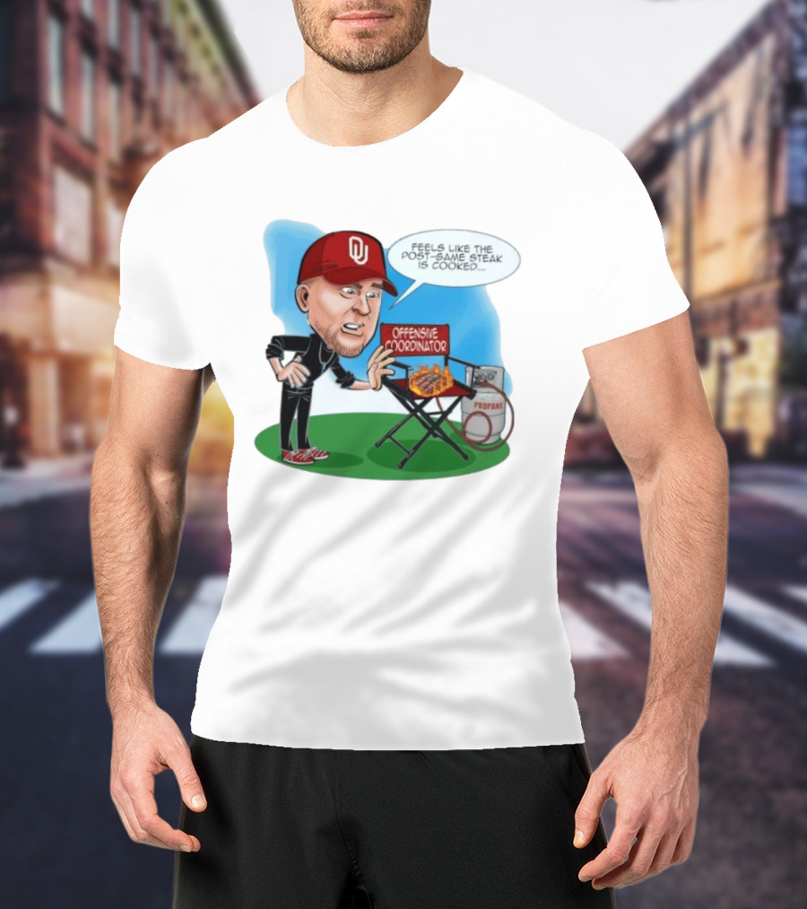 Brent Venables Oklahoma Sooners Offensive Coordinator Cartoon Steak Propane T-Shirt
