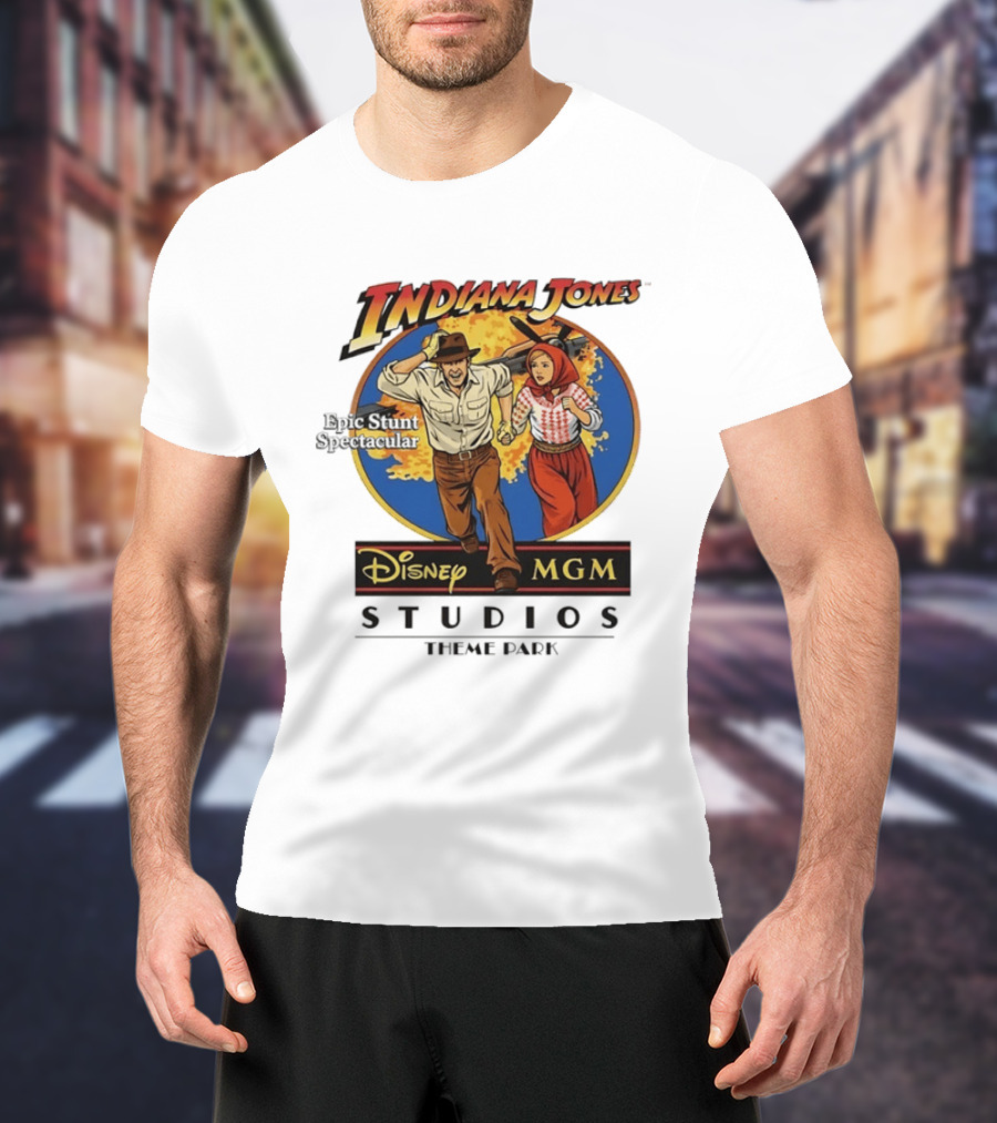 Indiana Jones Epic Stunt Spectacular Disney MGM Studios Theme Park T-Shirt
