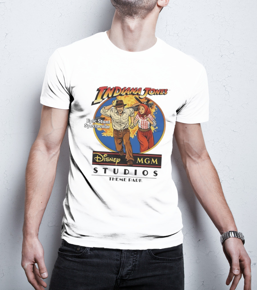 Indiana Jones Epic Stunt Spectacular Disney MGM Studios Theme Park T-Shirt