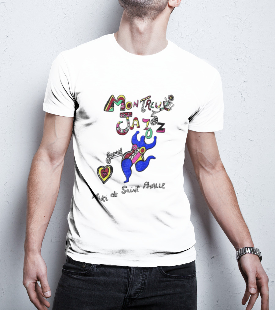 Montreux Jazz Niki De Saint Phalle Colorful Dancing Figure Music T-Shirt