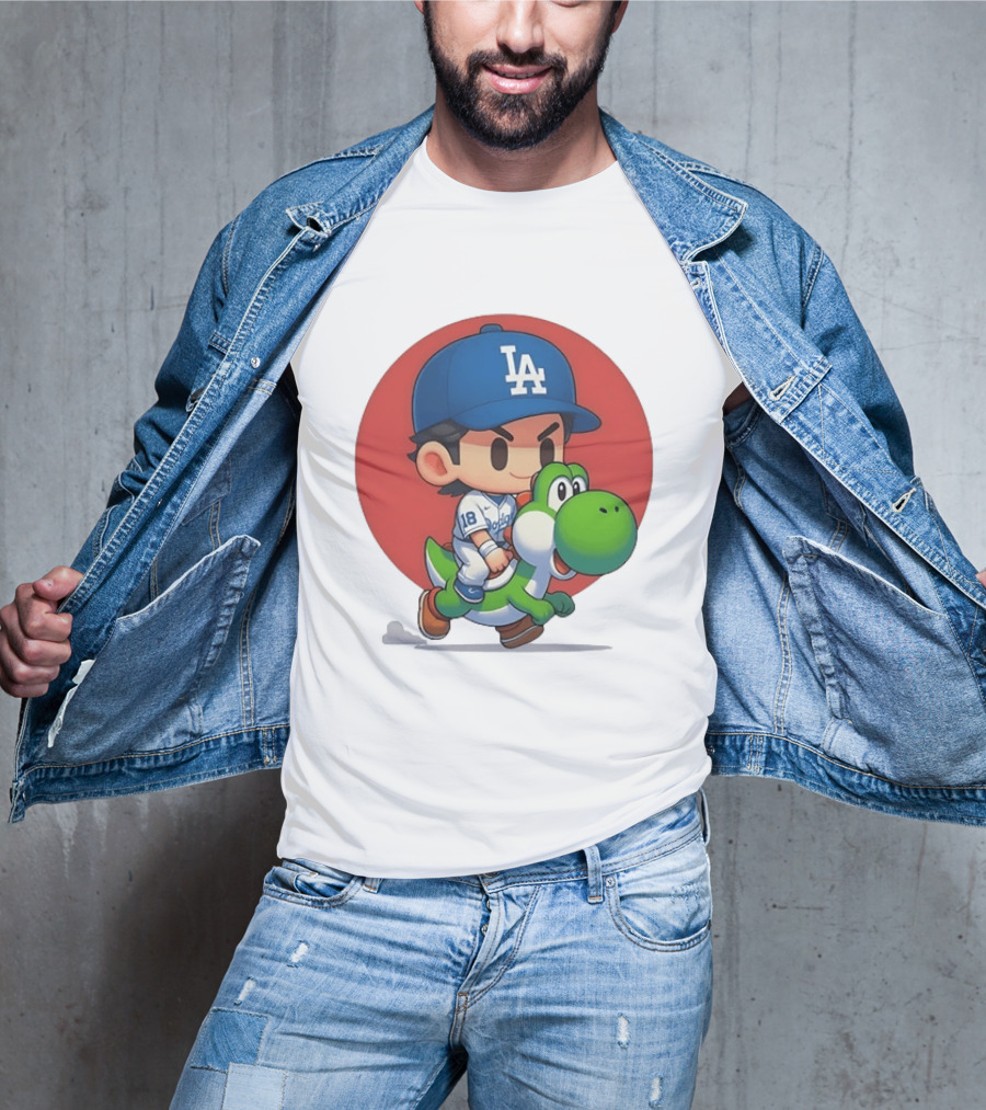 Los Angeles Dodgers Shohei Ohtani 18 Riding Yoshi T-Shirt